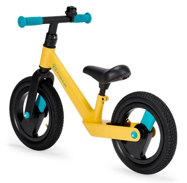 Balansa ritenis Kinderkraft Goswift Yellow + regulējama ķivere bērniem