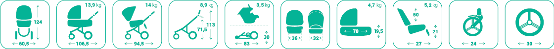 Bebetto Bresso Grey 22 Bērnu rati 2in1