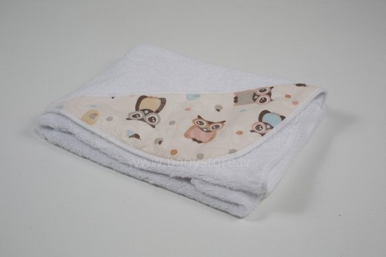 Bērnu frotē dvielis ar kapuci Troll Towel with Hood Owls THFE01