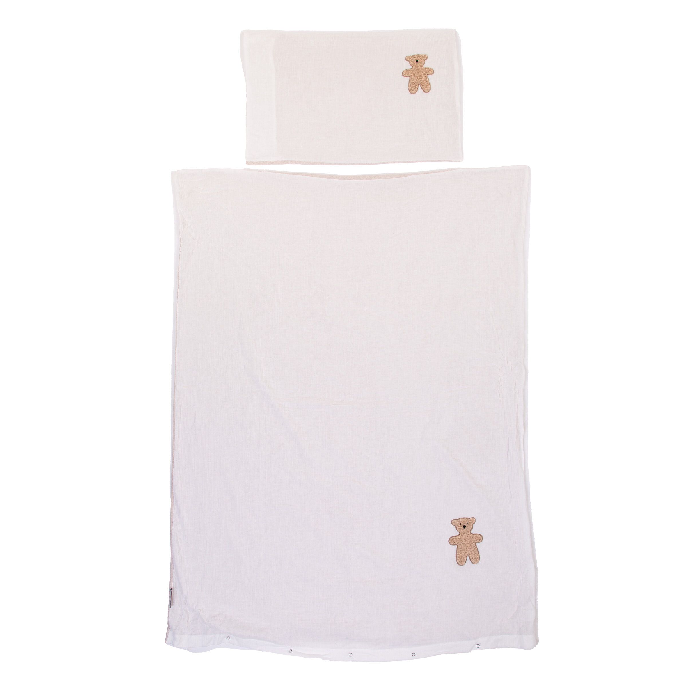 Комплект постельного белья 100x140 Childhome Teddy Jersey Melange Beige / Muslin