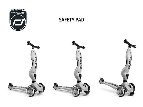 Трехколесный cамокат c сиденьем Scootandride Highwaykick 2in1 Ash