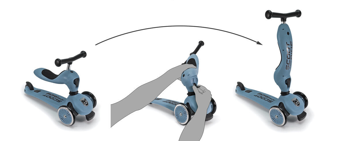 Bērnu skrejritenis ar sēdekli Scootandride Highwaykick 2in1 Forest