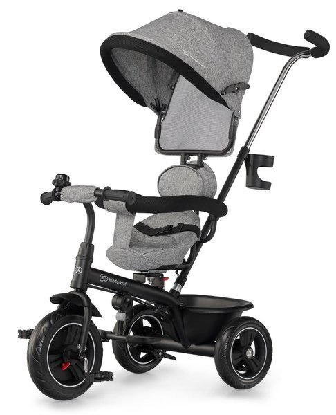 Bērnu trīsritenis Kinderkraft Freeway Grey Melange 3in1