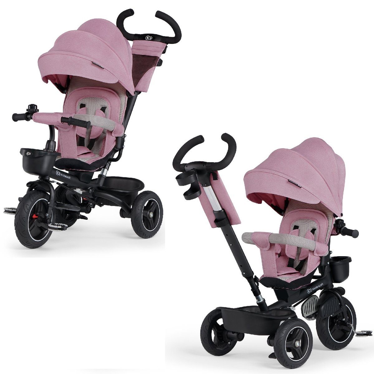 Bērnu trīsritenis Kinderkraft Spinstep 5in1 Marvelous pink