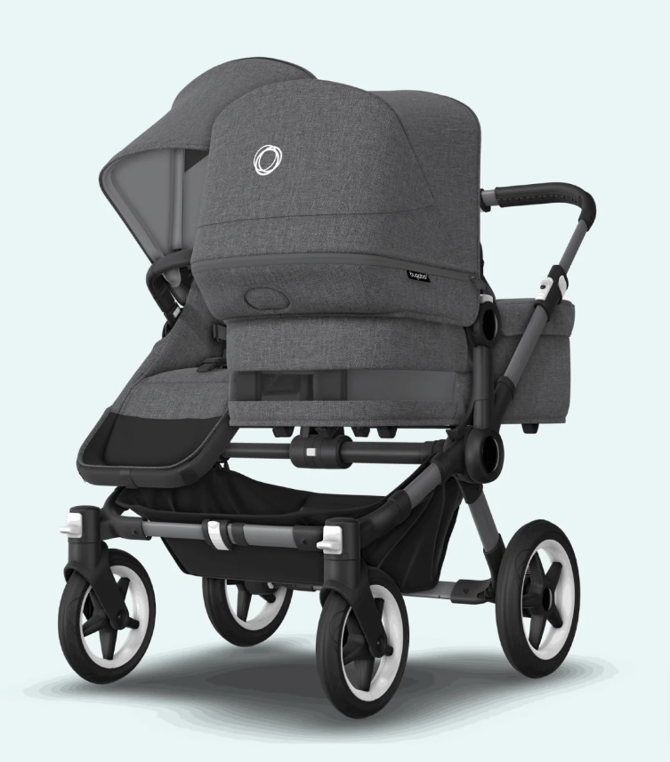 Bugaboo Donkey 5 DUO Midnight Black Grey frame Коляска для погодок Трансформер