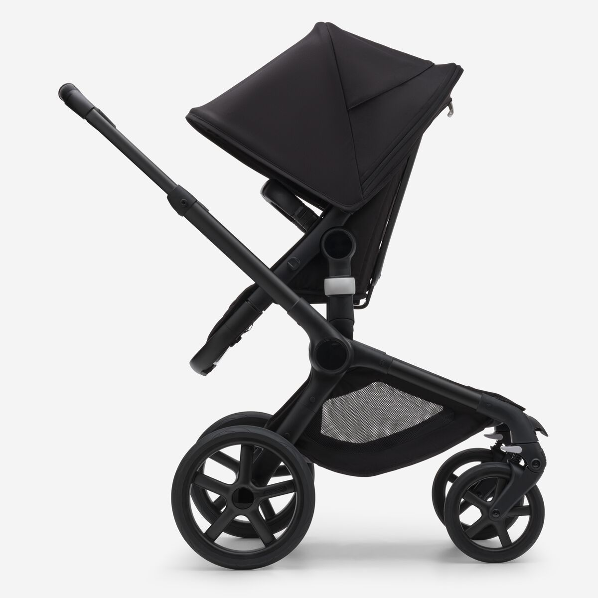 Bugaboo Fox 5 Midnight black Bērnu rati 2in1 Melns rāmis + Jumts Stormy Blue