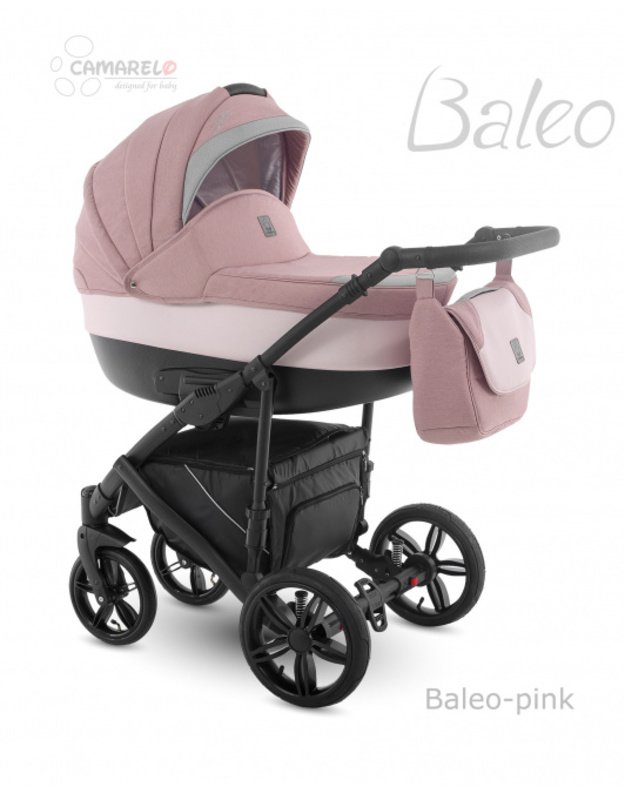 Camarelo Baleo BA-pink Bērnu rati 3in1