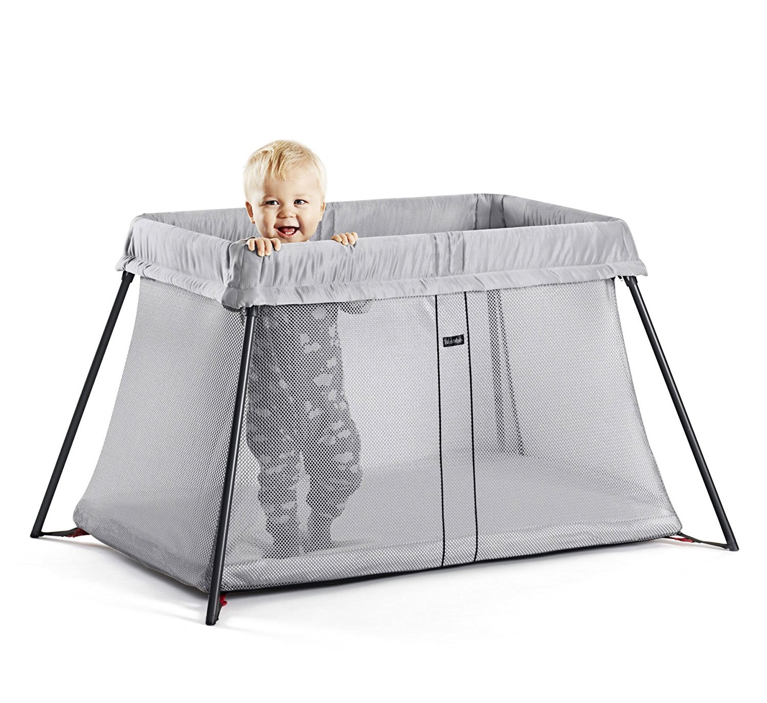 Ceļojumu gultiņa manēža BabyBjorn Travel cot Light Mesh silver 040248