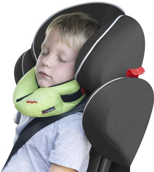 Ceļojumu spilvens autosēdeklim Sandini SleepFix Kids Outlast Green