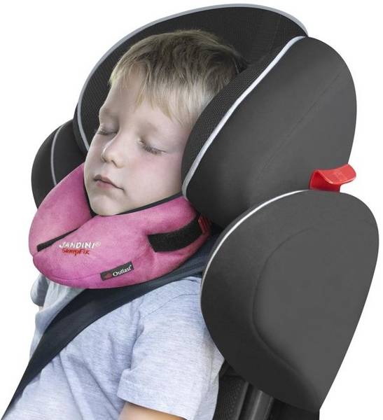 Ceļojumu spilvens autosēdeklim Sandini SleepFix Kids Outlast Pink