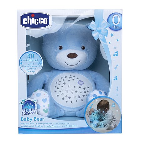 Chicco First Dreams plīša lācītis projektors Blue