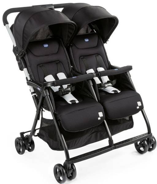 Chicco Ohlala Twin Black Night Dvīņu rati