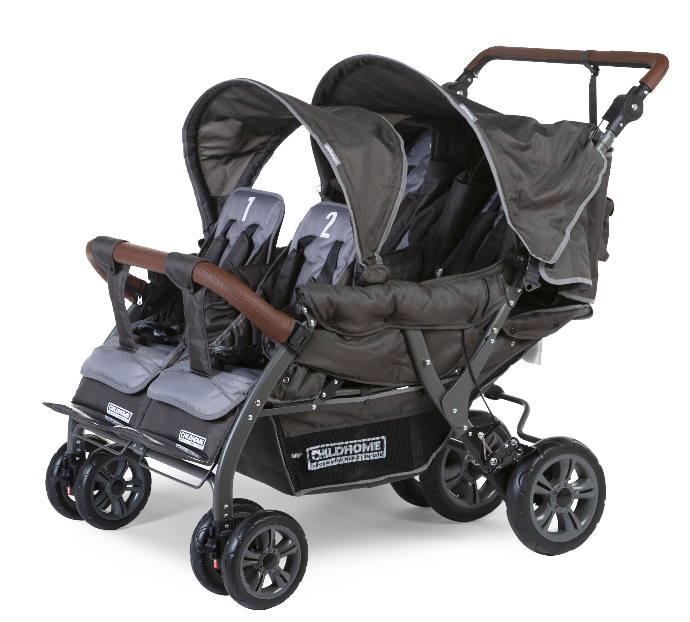 Childhome Quadruple Anthracite Детская коляска четырехместная