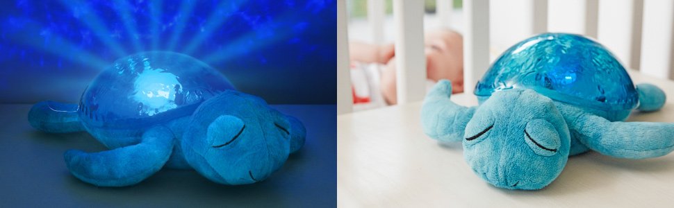 Cloud B Tranquil Turtle Aqua blue nakts lampa-projektors