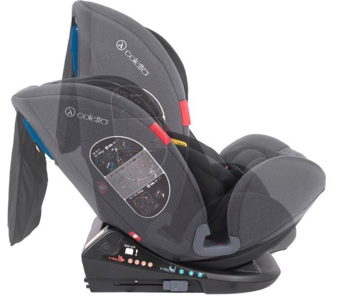 Coletto Cascade Isofix Black Bērnu autosēdeklis 0-36 kg