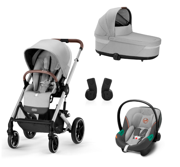 Cybex Balios S Lux Lava Grey + Aton S2 I-Size Детская коляска 3 в 1