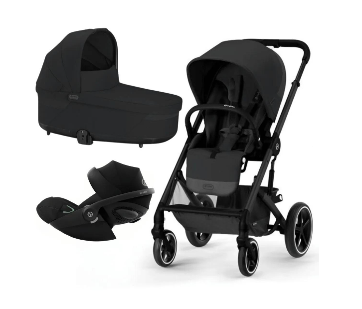 Cybex Balios S Lux Moon Black + Cloud G i-Size Bērnu rati 3in1