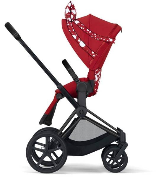Cybex e-Priam Petticoat by Jeremy Scott Matt black frame Pastaigu rati