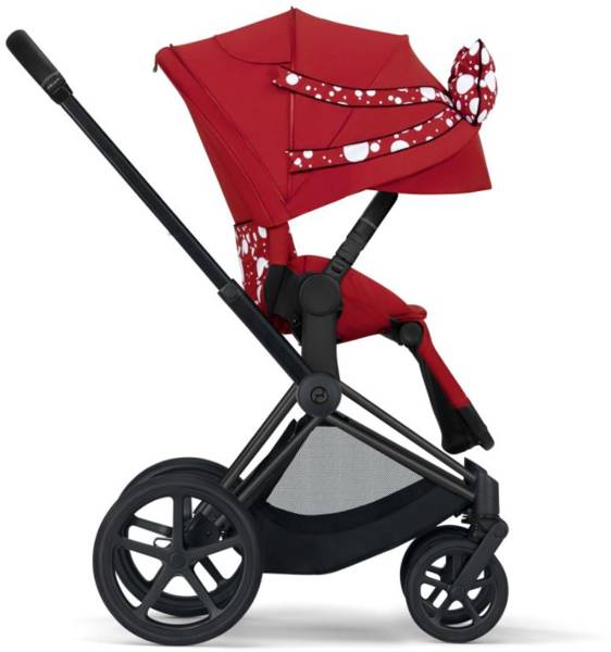 Cybex e-Priam Petticoat by Jeremy Scott Matt black frame Pastaigu rati