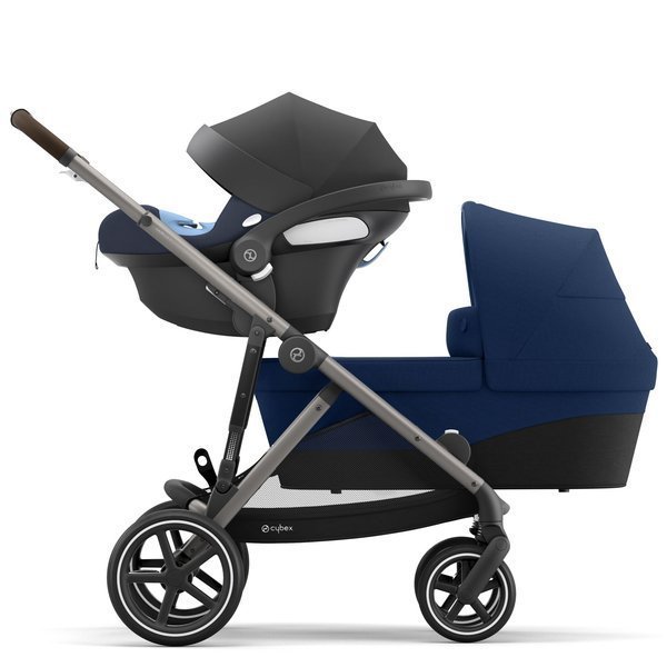 Cybex Gazelle S Navy Blue + Aton M I-Size Dvīņu rati