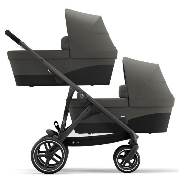 Cybex Gazelle S Soho Grey + Aton M I-Size Dvīņu rati