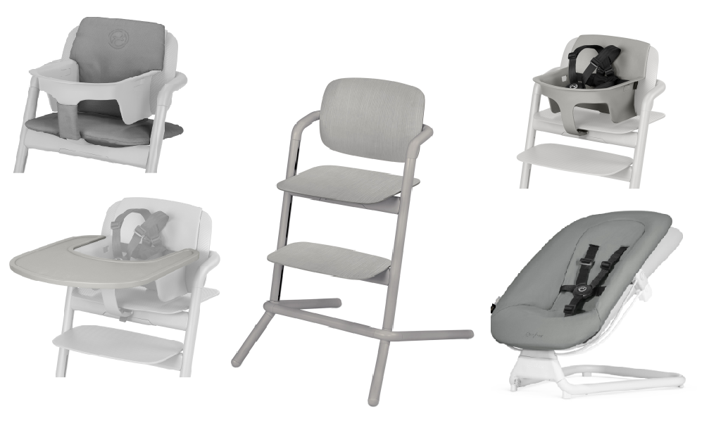 Cybex Lemo Aluminium Porcelaine white Cтульчик для кормления