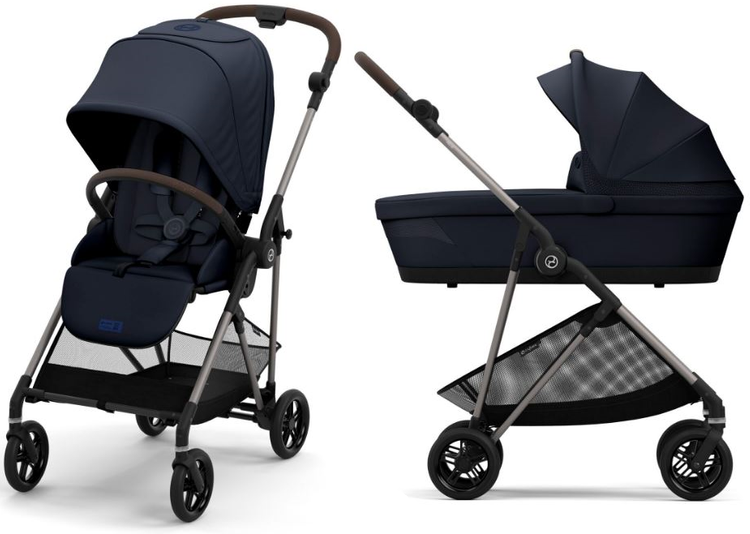 Cybex Melio Ocean Blue / Taupe Bērnu rati 2in1