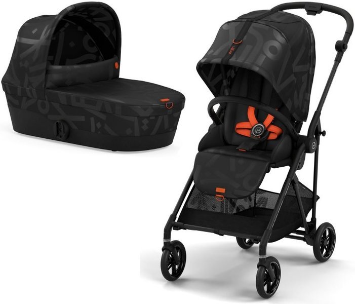 Cybex Melio Street Real Black Bērnu rati 2in1