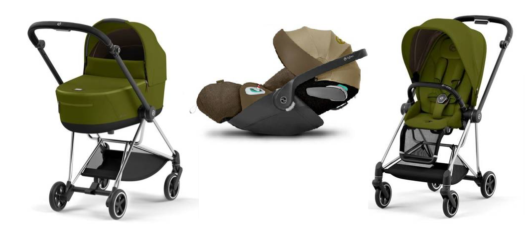 Cybex Mios 3.0 + Cloud Z2 i-Size Khaki Green + Chrome black frame Детская коляска 3in1