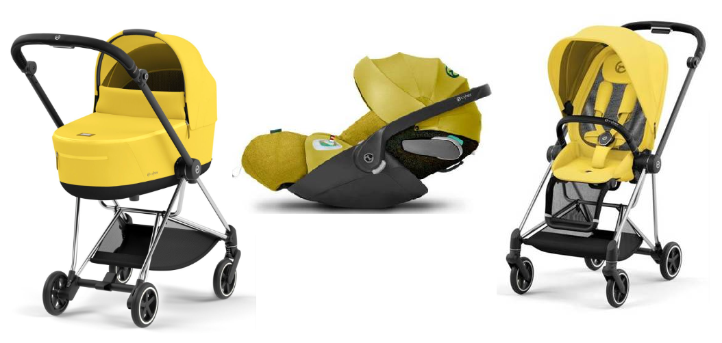 Cybex Mios 3.0 + Cloud Z2 i-Size Mustard Yellow + Chrome black frame Детская коляска 3in1