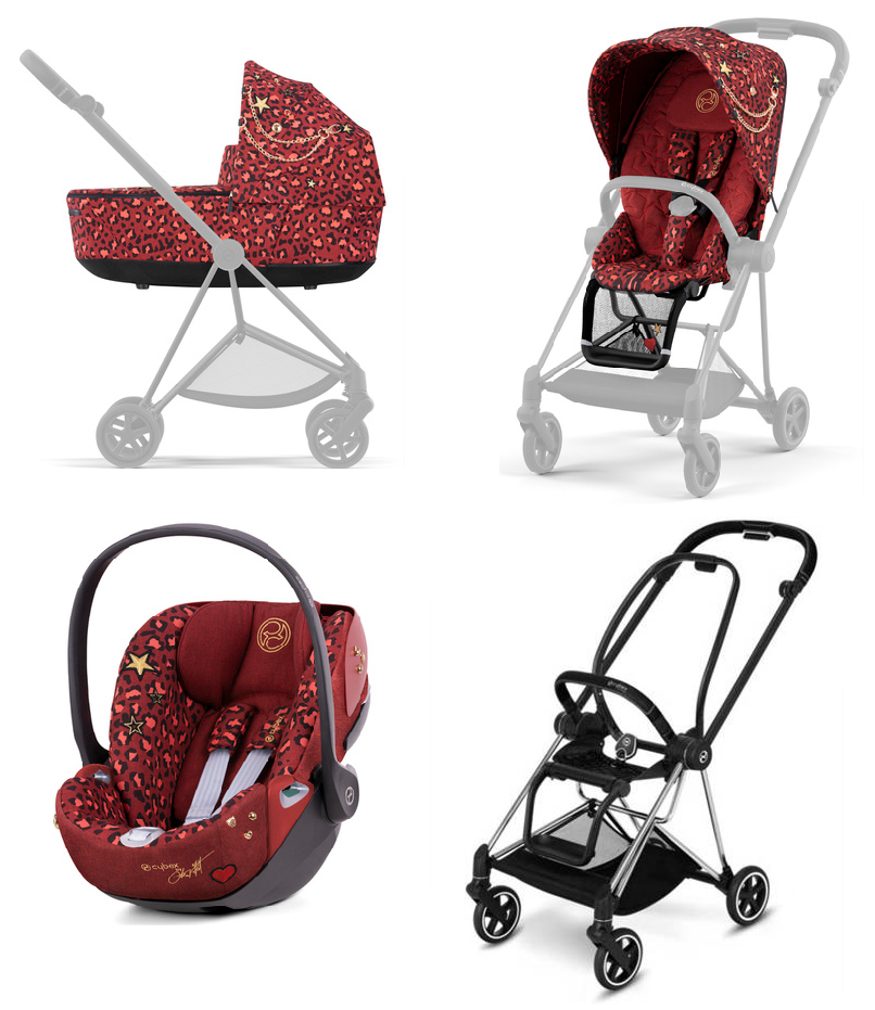 Cybex Mios 3.0 + Cloud Z2 i-Size Rosenrot Red + Chrome black frame Детская коляска 3in1