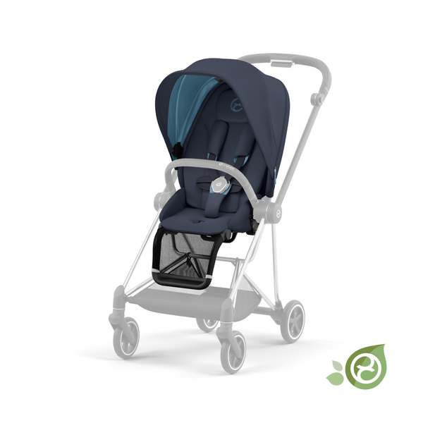 Cybex Mios 3.0 Eco Dark Navy + Cloud Z2 I-Size + Chrome Black frame Bērnu rati 4in1
