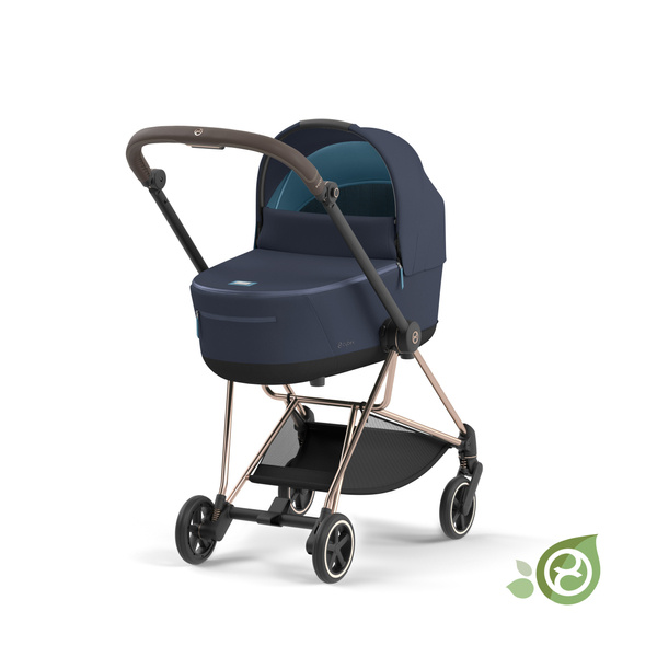 Cybex Mios 3.0 Eco Dark Navy + Cloud Z2 I-Size + Chrome Black frame Bērnu rati 4in1