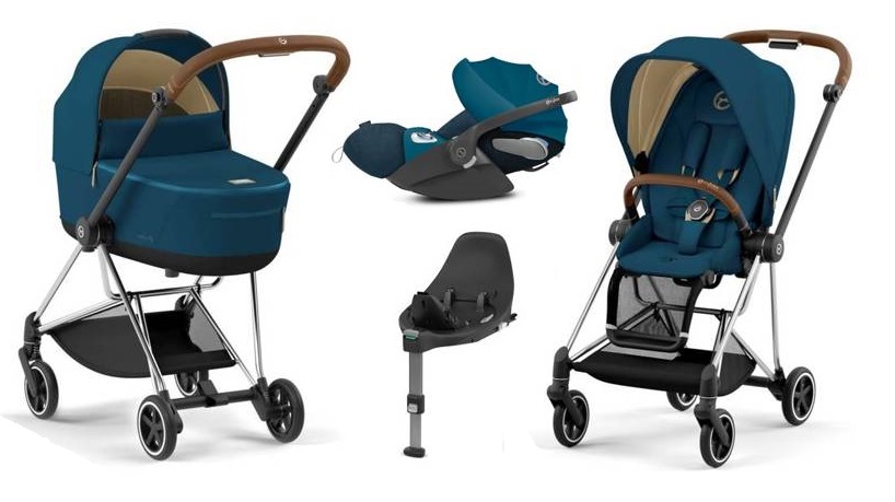 Cybex Mios 3.0 Mountain Blue + Cloud Z I-Size + Chrome Brown frame Детская коляска 4in1