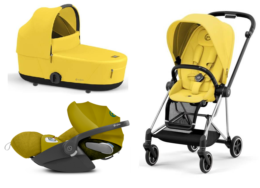 Cybex Mios 3.0 Mustard Yellow Plus + Cloud Z i-Size + Chrome Black frame Детская коляска 3in1