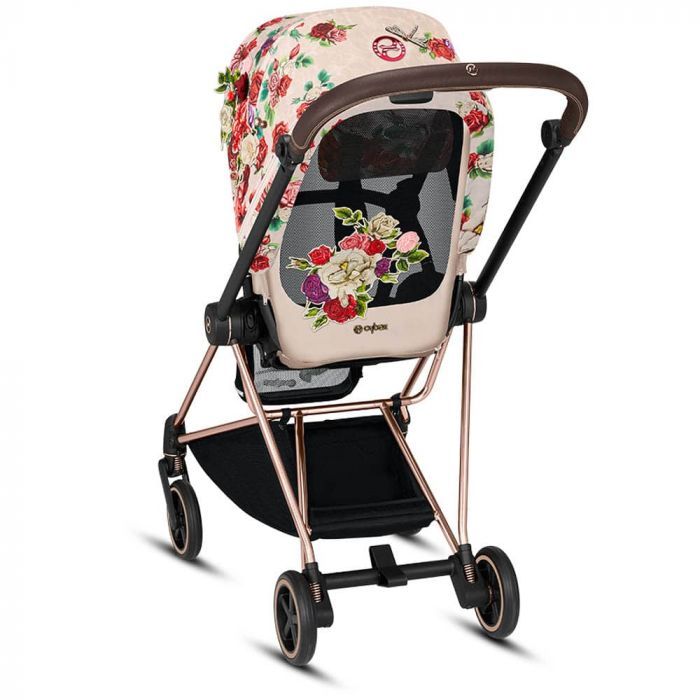 Cybex Mios 3.0 Spring Blossom Light + Cloud Z I-Size + Matt Black frame Bērnu rati 3in1