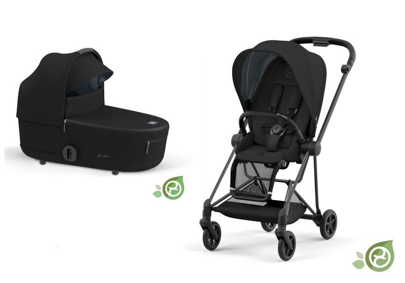 Cybex Mios Eco Onyx Black + Matt Black Frame Bērnu rati 2in1