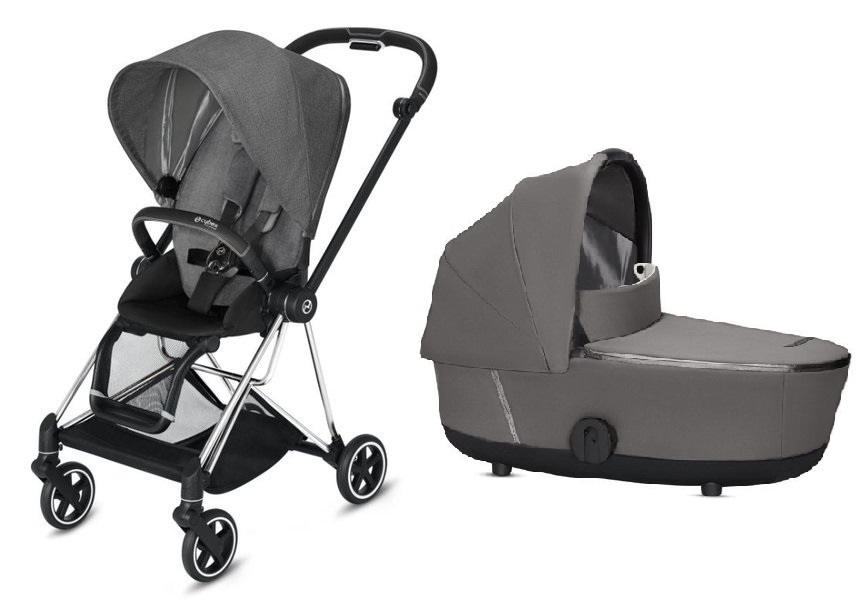 Cybex Mios Manhattan Grey + Chrome Black Frame Bērnu rati 2in1