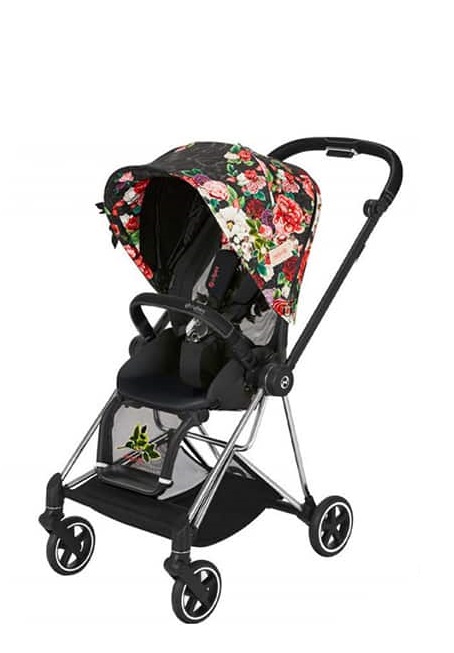 Cybex Mios Spring Blossom Dark + Chrome Black Frame Sporta rati