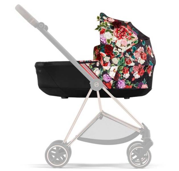 Cybex Mios Spring Blossom Dark + Matt Black Frame Bērnu rati 2in1