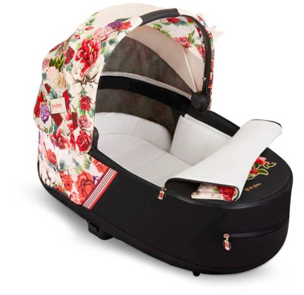 Cybex Mios Spring Blossom Light + Chrome Black Frame Bērnu rati 2in1