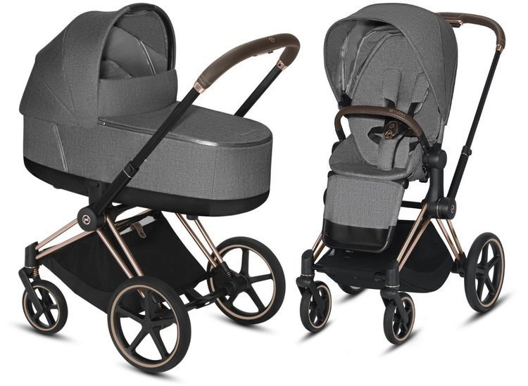 Cybex Priam 2.0 Manhattan Grey 2in1 BabyBest.lv