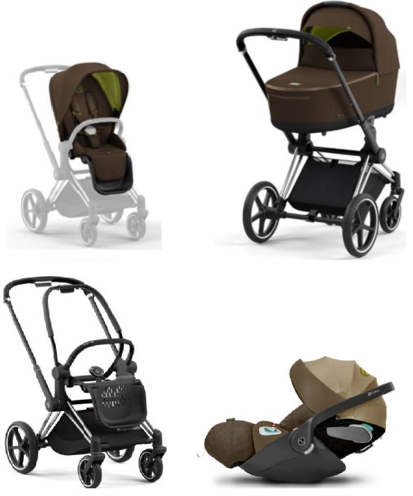 Cybex Priam 4.0 + Cloud Z2 I-size Chrome black frame Khaki Brown Детская коляска 3in1