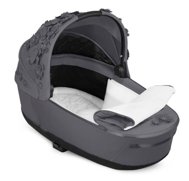Cybex Priam 4.0 + Cloud Z2 I-size Chrome brown frame Dream Grey Simply Flowers Bērnu rati 3in1