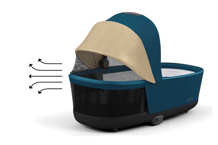 Cybex Priam 4.0 + Cloud Z2 I-size Chrome brown frame Mountain Blue Bērnu rati 3in1