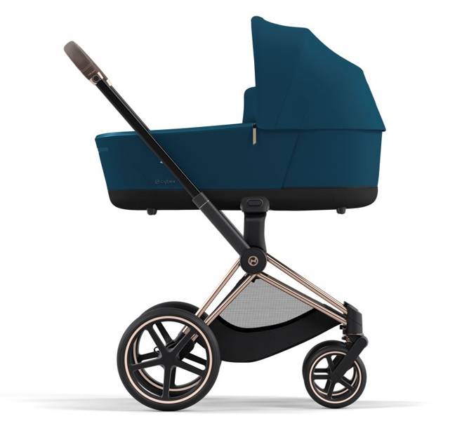 Cybex Priam 4.0 + Cloud Z2 I-size Gold rose frame Nautical Blue Детская коляска 3in1