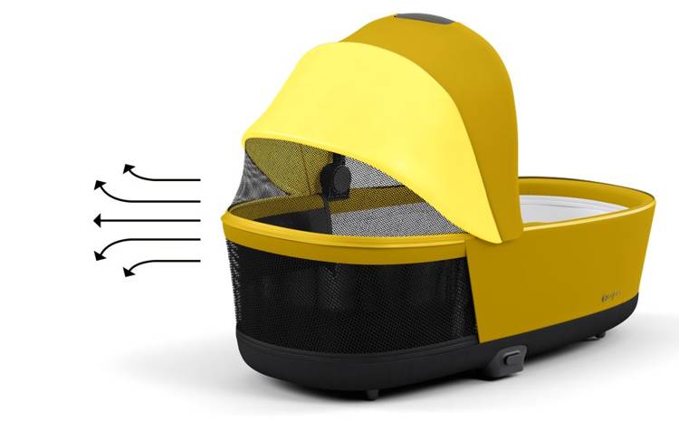 Cybex Priam 4.0 + Cloud Z2 I-size Matt black frame Mustard Yellow Bērnu rati 3in1