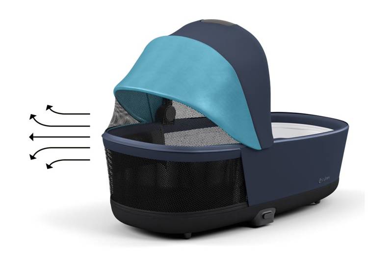 Cybex Priam 4.0 + Cloud Z2 I-size Matt black frame Nautical Blue Bērnu rati 3in1