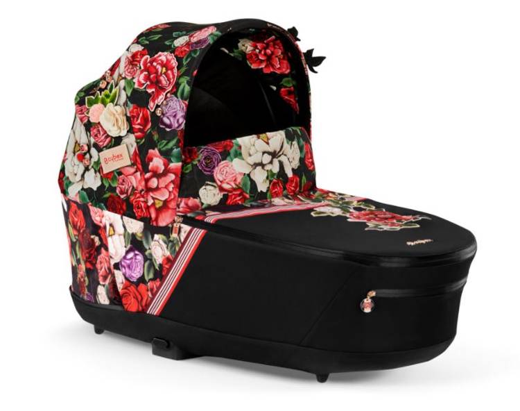 Cybex Priam 4.0 + Cloud Z2 I-size Matt black frame Spring Blossom Dark Bērnu rati 3in1
