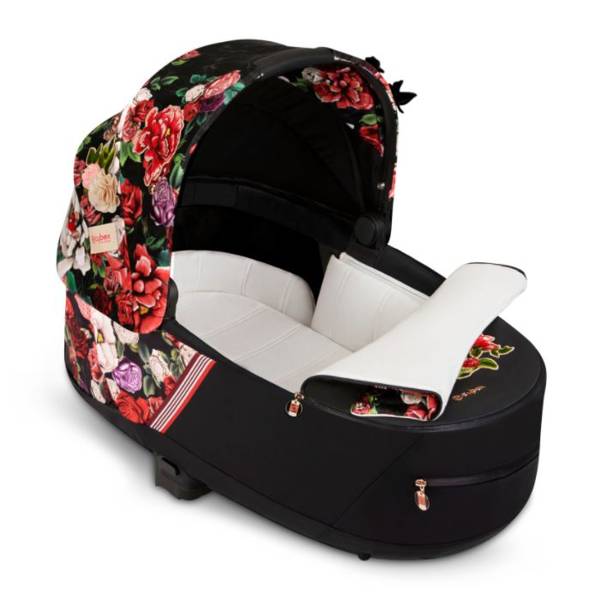 Cybex Priam 4.0 + Cloud Z2 I-size Matt black frame Spring Blossom Dark Bērnu rati 3in1